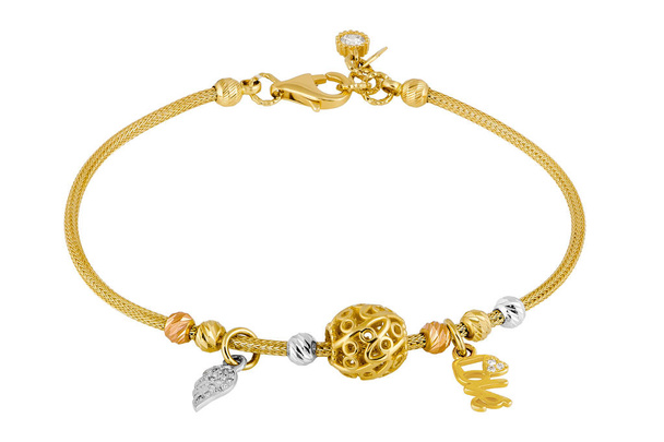 Bracele doré de dame. cadeau de femme bijoux élégant
. - Photo, image