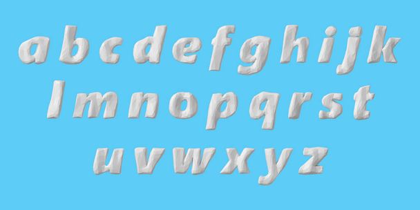 低ポリ スタイル ベクトル文字セット - ベクター画像