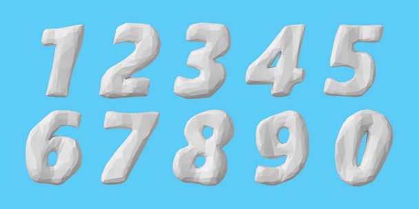 set di numeri vettoriali in basso stile poli
 - Vettoriali, immagini