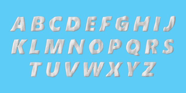 low poly style vector letters set, uppercase version - Vecteur, image