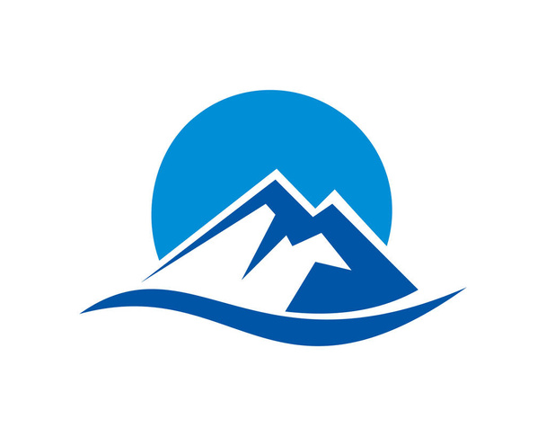 paesaggio di montagna all'aperto picco avventura silhouette logo set
 - Vettoriali, immagini