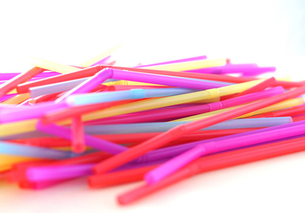Banning plastic straws enviromental concerns concept. - Photo, Image
