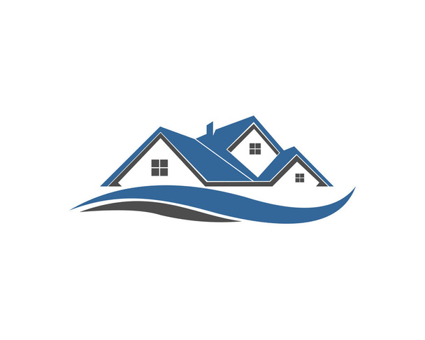 σπίτι σπίτι ιδιοκτησίας ακίνητων περιουσιών κτίριο λογότυπο - Διάνυσμα, εικόνα