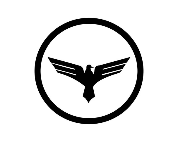 vogel eagle falcon dierlijke veer-vector logo - Vector, afbeelding