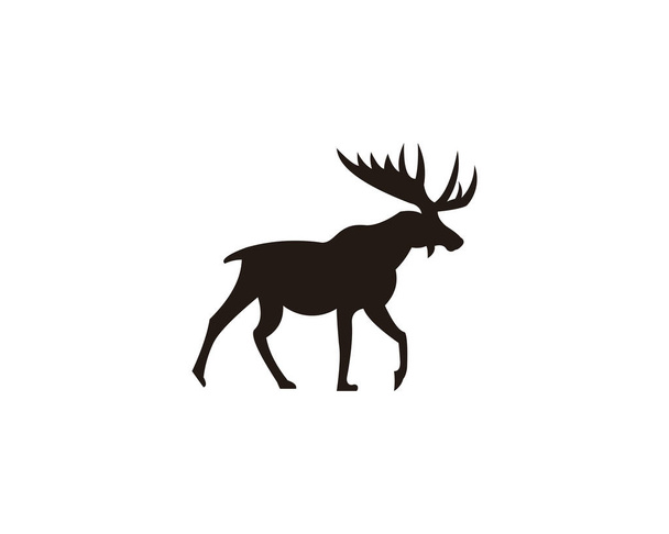 Horned Animals Silhouette Collection Deer Stag Moose Caribou - Vector, Image