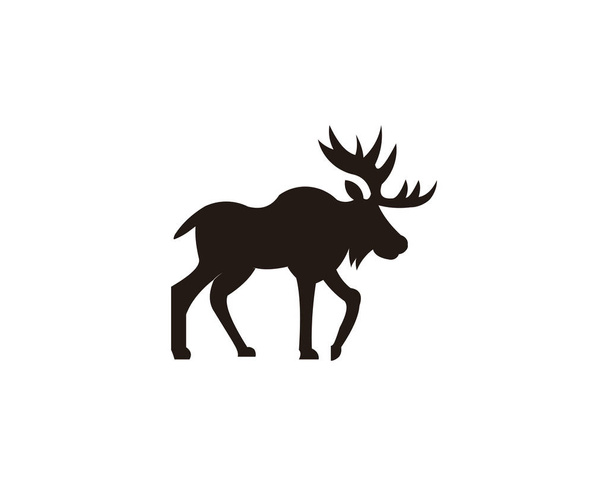 Horned Animals Silhouette Collection Deer Stag Moose Caribou - Vector, Image