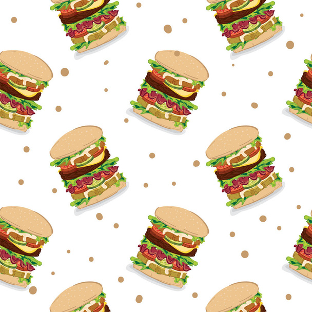 pattern hamburger drawing graphic background  - Vecteur, image