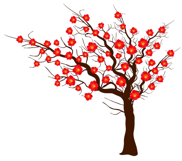 Vector Cherry blossom for Chinese New Year and mid autumn festival - Vector, Image