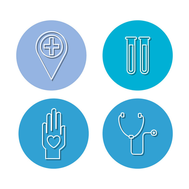 healthcare medical set icons - Vector, Image