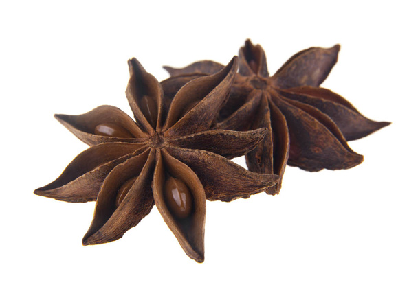 star anise spice isolated on white background - Photo, Image