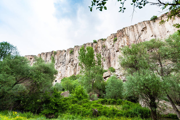 Utazás Törökország - benőtt gorge-Aksaray tartomány Cappadocia tavasszal Ihlara-völgy - Fotó, kép
