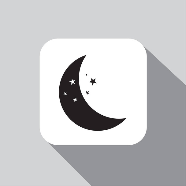 icône vectorielle lune sur un fond avec une ombre
 - Vecteur, image