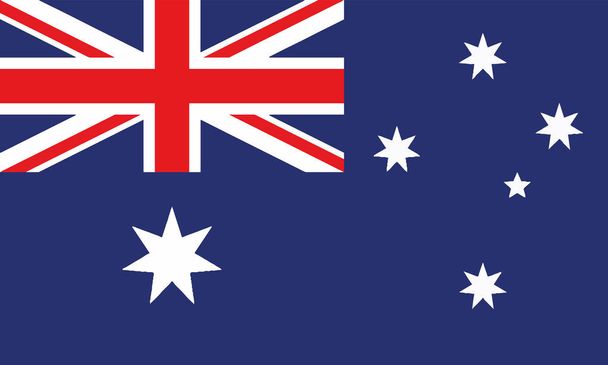 詳細なイラスト国旗オーストラリア - ベクター画像