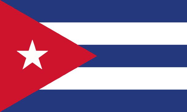 Ilustração detalhada Bandeira Nacional Cuba
 - Vetor, Imagem
