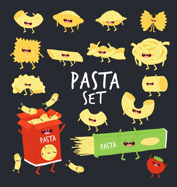 Pasta Set Vektor Illustration  - Vektor, Bild