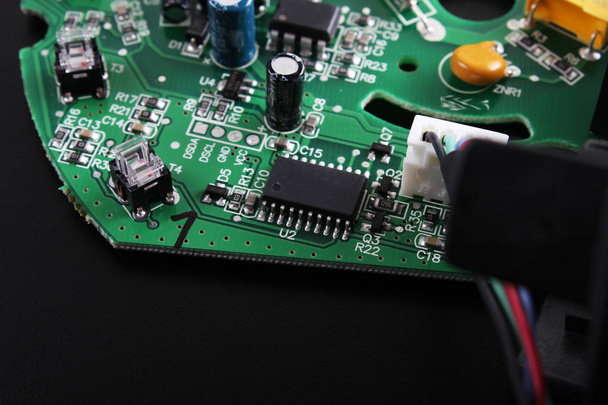 microchips electronic components board - Foto, Imagen