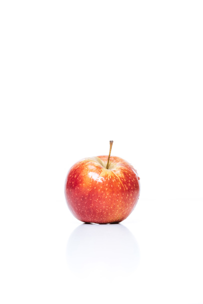 新鮮なリンゴを白で隔離のクローズ アップ表示 - 写真・画像