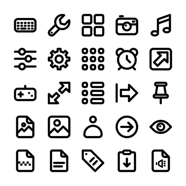 User Interface Bold Icons  - Vector, Image