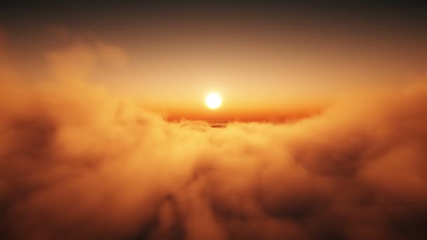 letět nad mraky západ slunce - Záběry, video