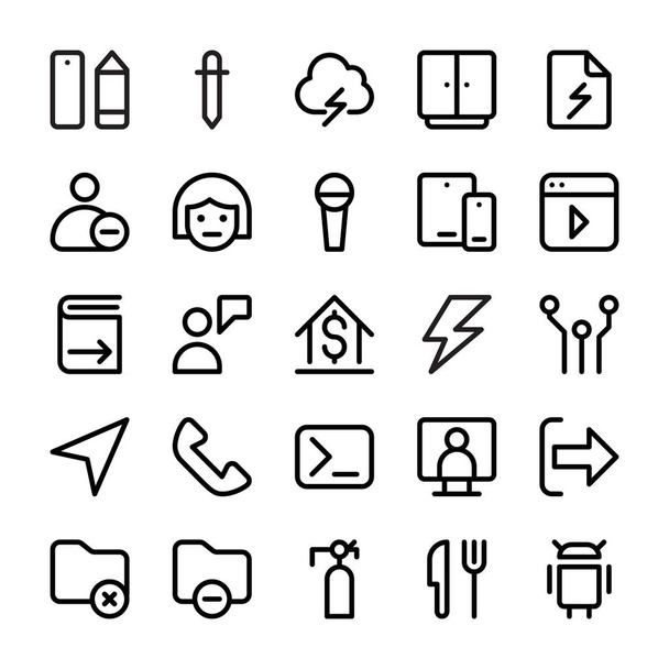 Line Icons Collection of User Interface  - Vector, Image
