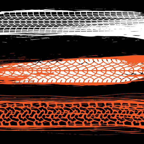 Трёхцветная гранжевая шина
 - Вектор,изображение