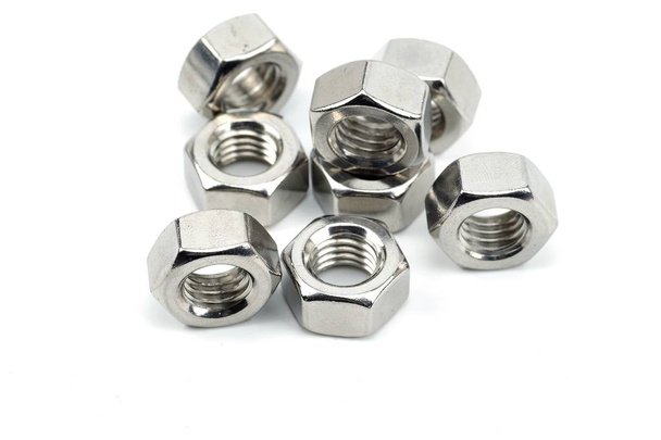 Stainless steel nut for mechanical part - Photo, Image