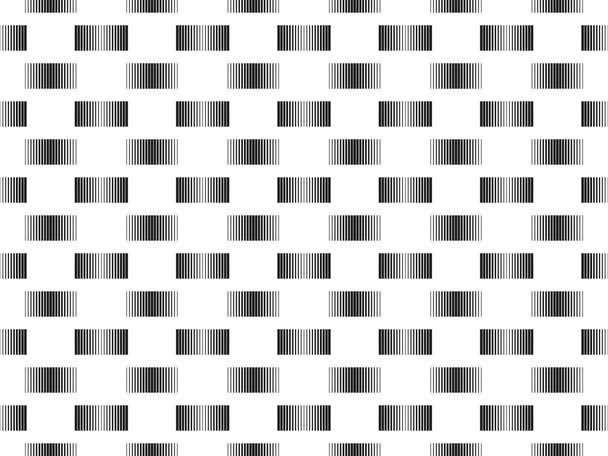 nahtloses Muster mit abgestreiften Linien in unterschiedlicher Dicke, ean - Barcode-Imitation, weißem Hintergrund, abstrakter Geometrie endlose Textur - Vektor, Bild