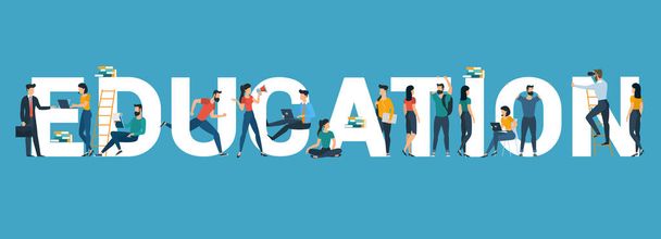 Vector banner with the word "education".  - Vector, Image