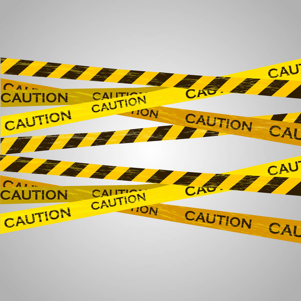 Caution lines isolated. Warning tapes. Danger signs. - Vector, Image