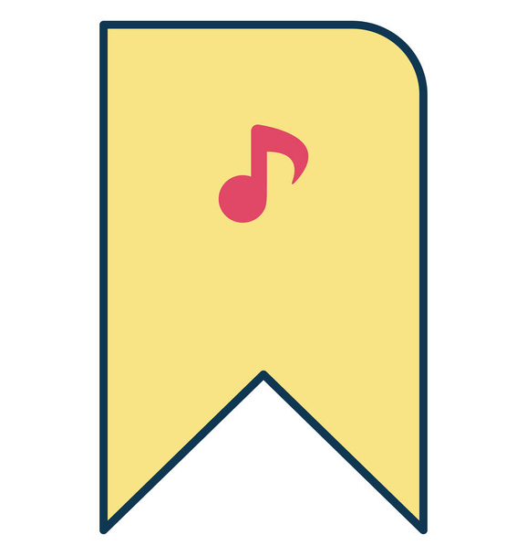 Esquema musical favorito aislado con icono de vectores de color totalmente editable
 - Vector, Imagen