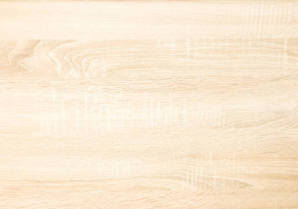 texture de fond en bois, chêne rustique légèrement altéré. peinture vernis en bois décoloré montrant la texture du grain de bois. planches lavées en bois dur fond motif table vue dessus
. - Photo, image