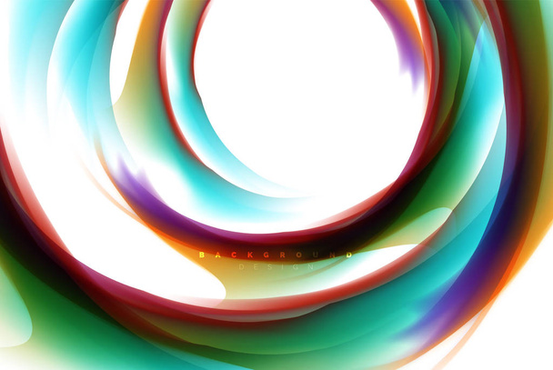 Ολογραφική υγρά χρώματα ροή, πολύχρωμο υγρό ανάμιξης χρωμάτων κίνηση έννοια - Διάνυσμα, εικόνα