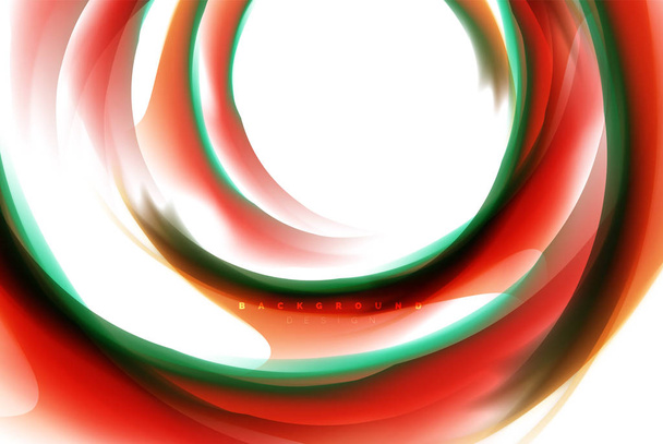 ホログラフィック液色カラフルな液体混合色運動概念の流れ - ベクター画像