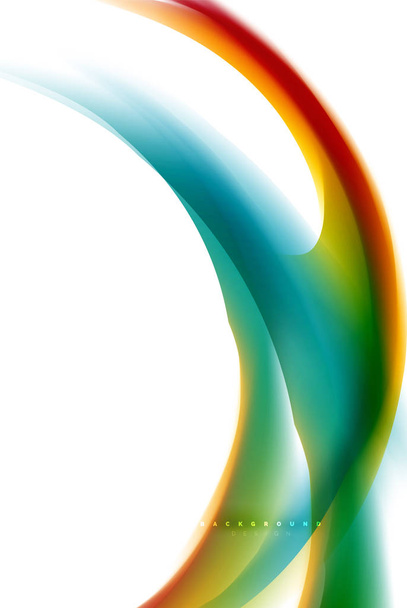 holographische flüssige Farben fließen, bunte flüssige Mischfarben Bewegungskonzept - Vektor, Bild
