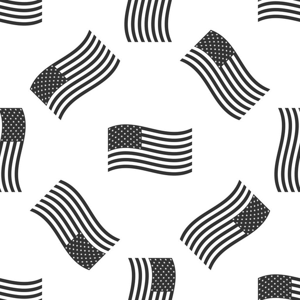 Значок американского флага на белом фоне. Флаг США. Плоский дизайн. Векторная миграция
 - Вектор,изображение