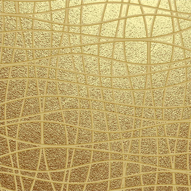 Textura dorada brillante. Patrón metálico. Fondo de oro abstracto - Vector, imagen