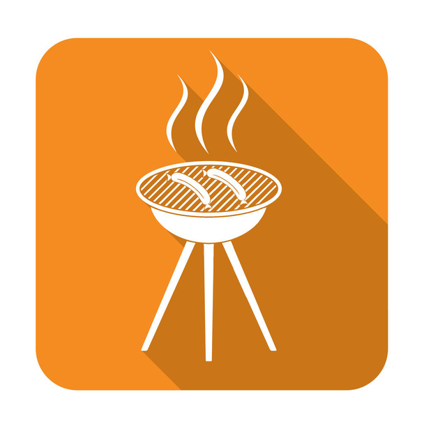 Barbecue sausage icon. Vector illustration - Vector, Image