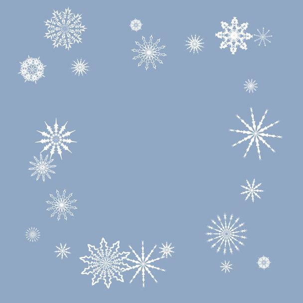 Nieuwjaar achtergrond vector met vallende sneeuwvlokken - Vector, afbeelding