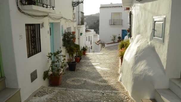 Typical moorish street in a andalusian village - Footage, Video
