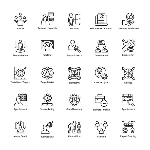 Icon Pack der Unternehmensführung - Vektor, Bild