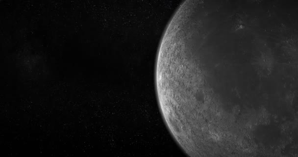 Lua satélite girando no espaço sideral
 - Filmagem, Vídeo