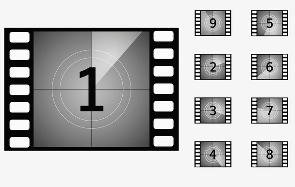 Film-Countdown - Vektor, Bild