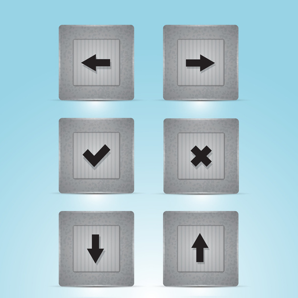 Vector web buttons with navigations icon - Vector, Image