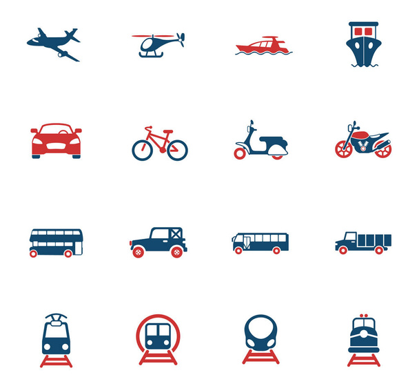Conjunto de ícone de transporte
 - Vetor, Imagem