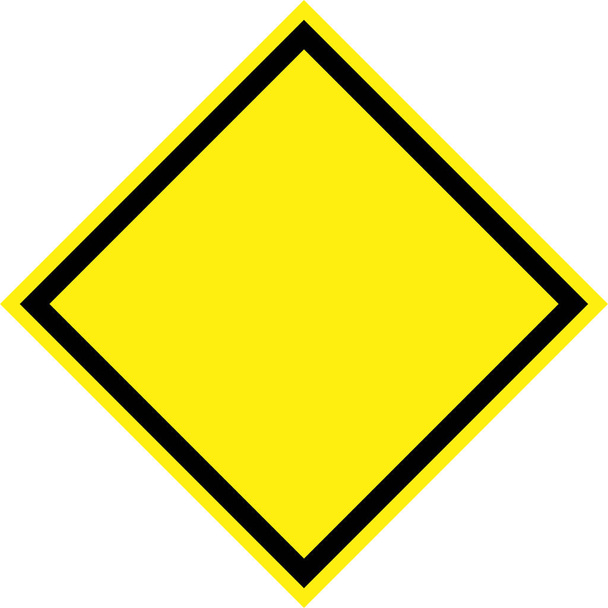 Generic yellow hazard sign - Photo, Image