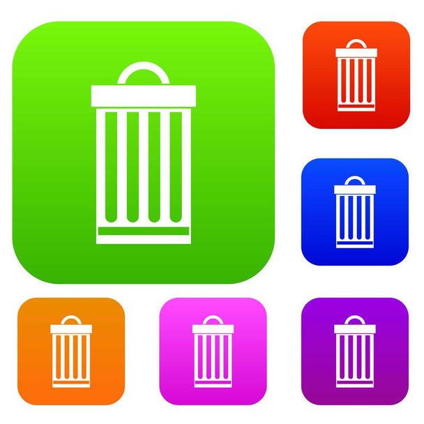 Trash can set collection - ベクター画像