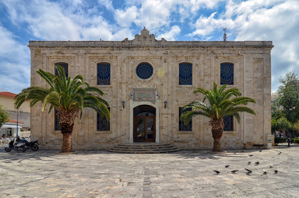 Heraklion, Crete / Grecja: Świątynia Agios Titos jest Cerkiew w Heraklion, Kreta, poświęcony św Titus. Obecny Kościół został zbudowany w 1869 roku. Widok zewnętrzny - Zdjęcie, obraz
