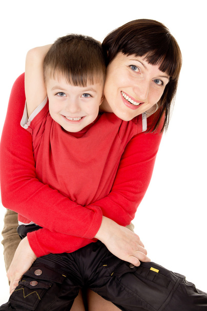 mom hugging with a small child - Foto, immagini