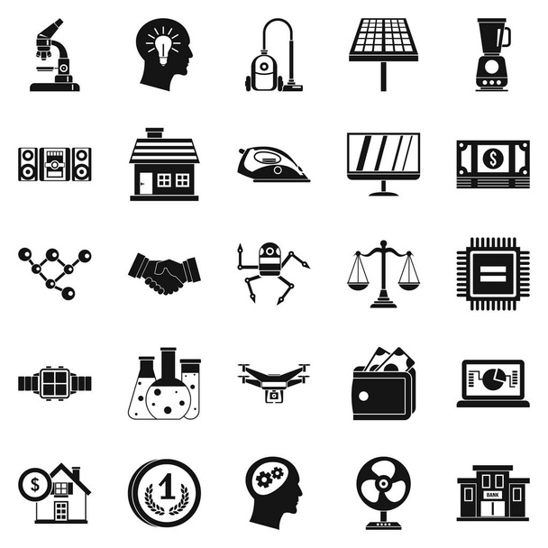Accommodation icons set, simple style - ベクター画像