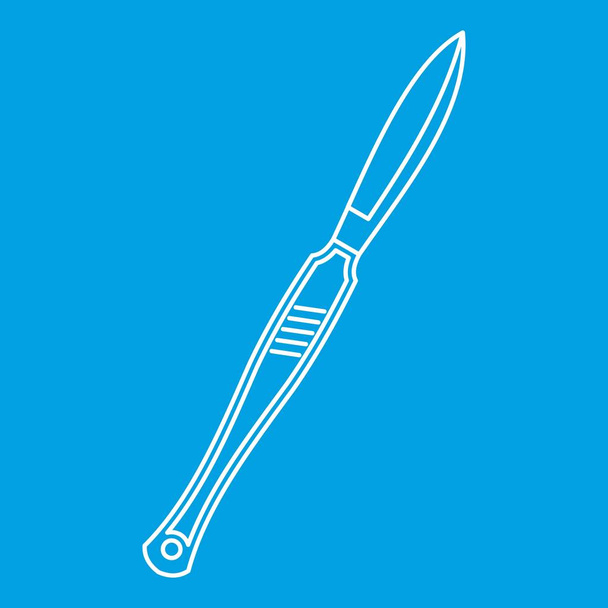Medical scalpel icon, outline style - Vektor, obrázek